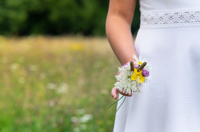 flowers, flower background, dress